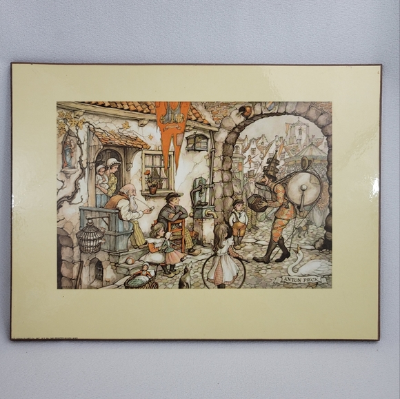 Vtg Anton Pieck One Man Band Picture - Donald Art Co NY - Picture 15 of 15